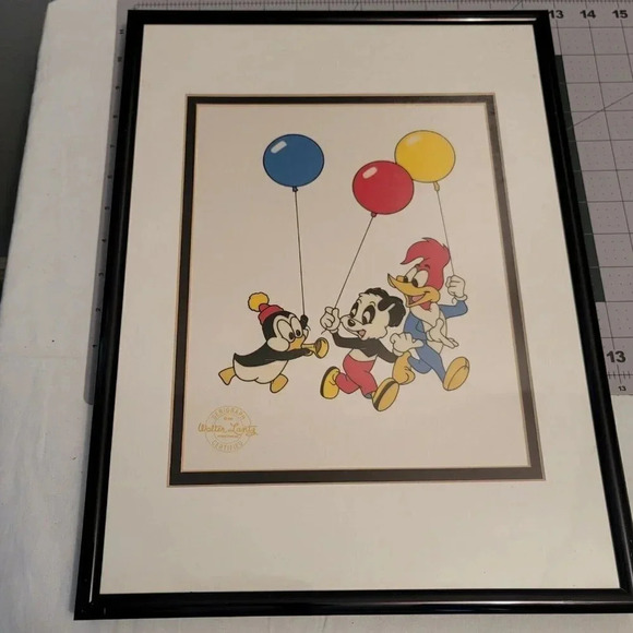 Walter LantzWoody Woodpecker Chilly Andy Ltd.Ed. Serigraph Cel Party Pals COA